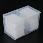 boîte rangement transparente moderne réutilisable serviettes coton tige poignées accessoires manucure portables outils ongles