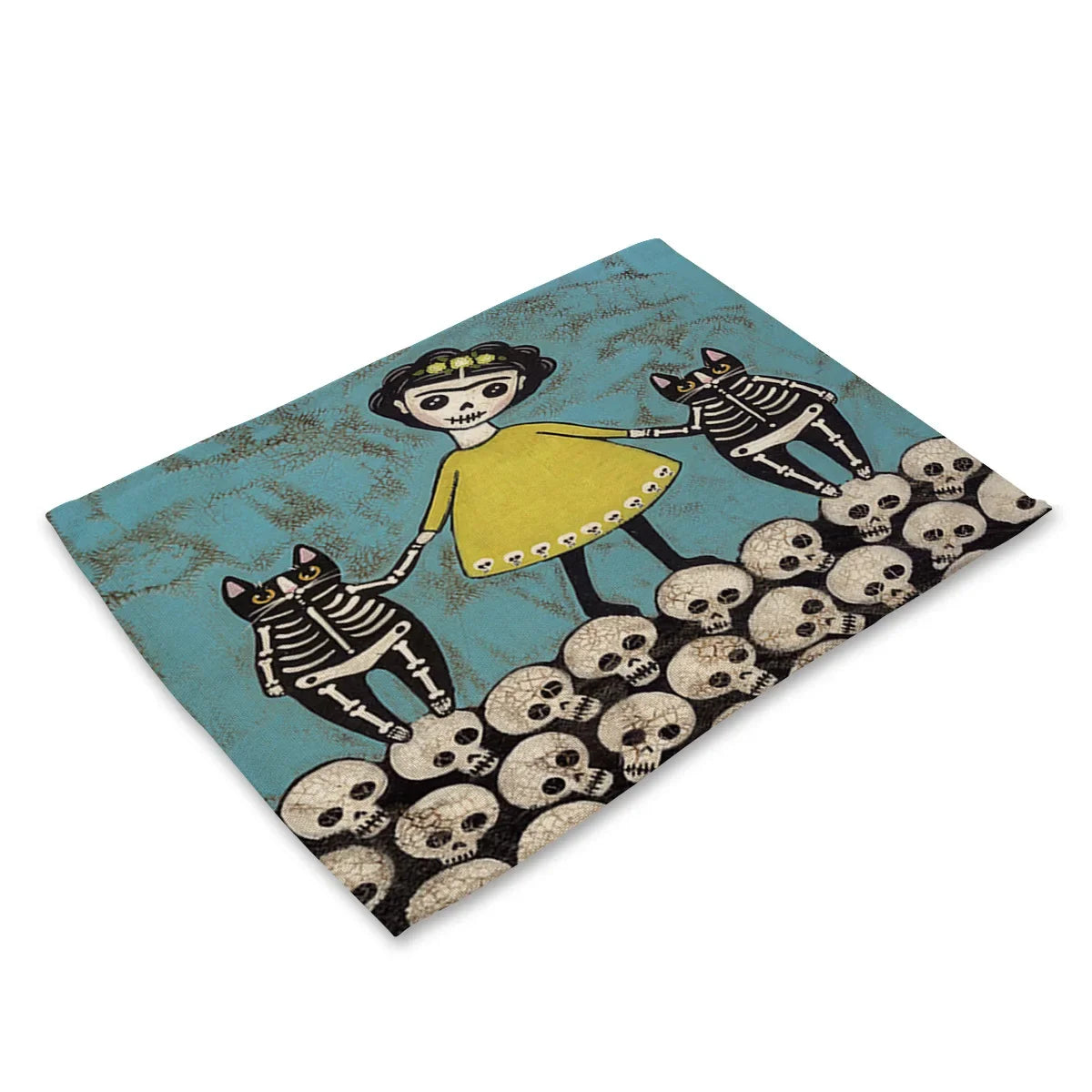 serviettes table illustration animale bleu vert moderne 30x40cm respectueux environnement