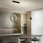 suspension lumineuse led contemporaine noir blanc doré géométrique minimaliste