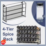 étagère épices acier inoxydable noir maille métallique moderne imperméable fixée mur taille réglable cuisine