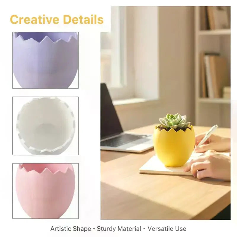 cache pot moderne imprimé 3d rose bleu violet jaune motifs colorés texture mat