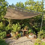 voile d'ombrage extérieur toile protection solaire marron noir rayures pergola jardin terrasse balcon moderne