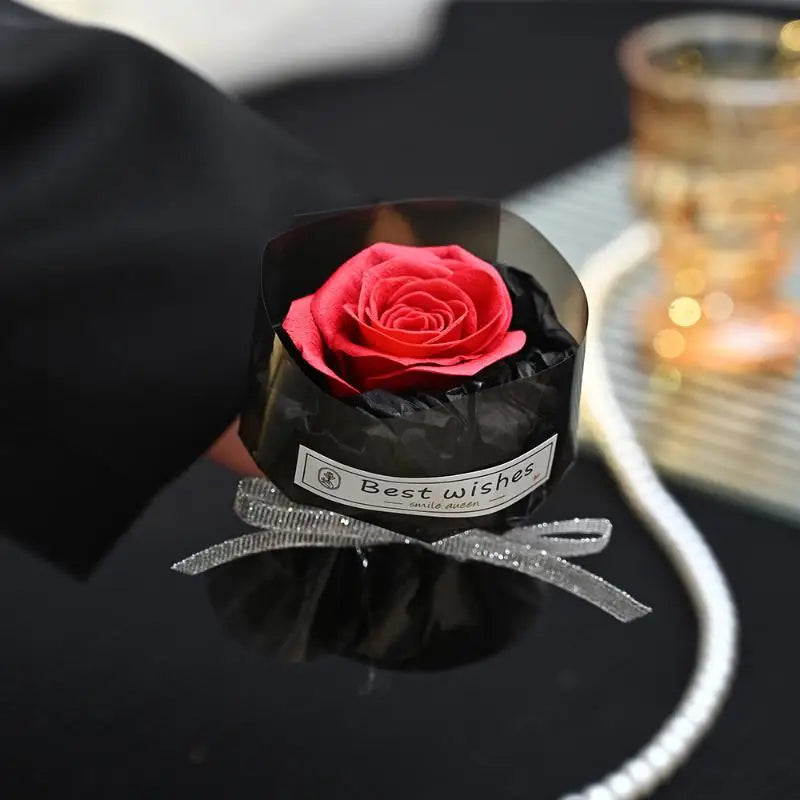 bouquet artificiel fleurs rose blanc violet bleu marron clair classique ruban decoration maison fete
