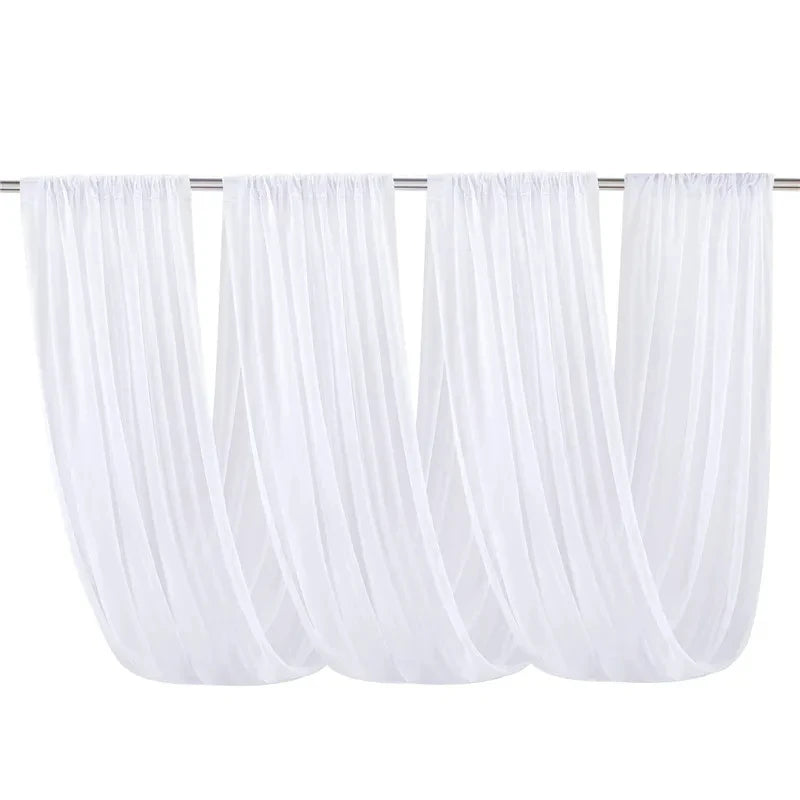rideau transparent moderne blanc motifs floraux événements anniversaires fêtes mariage