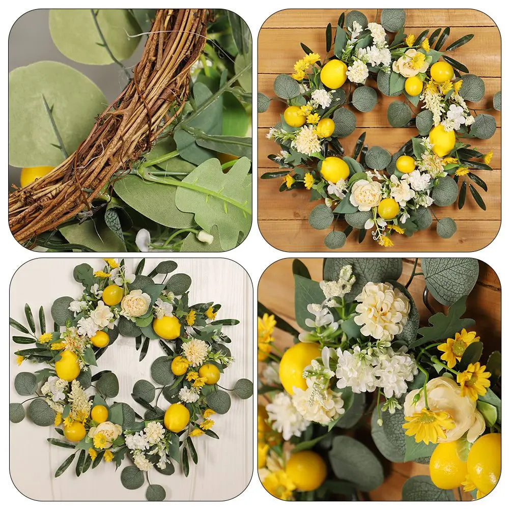 Couronne décorative dans un salon style estival