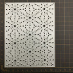 découpe papier gabarit argenté motifs géométriques modernes lettres rectangles étoiles carrés bricolage scrapbooking
