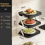 organisateur alimentaire pliable blanc moderne multi niveaux non glissier cuisine