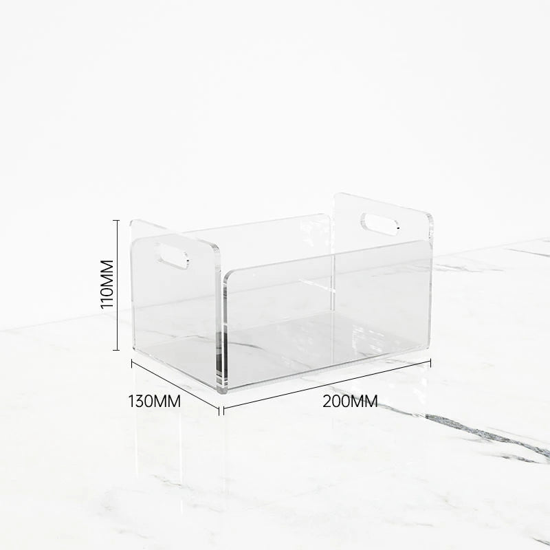 boîtes rangement transparent réutilisables iridescentes moderne minimaliste poignées incluses diverse utilisation