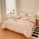 couette coton imprimée fleurs feuilles été automne vintage adhésive lavable maison 150x200cm 200x230cm