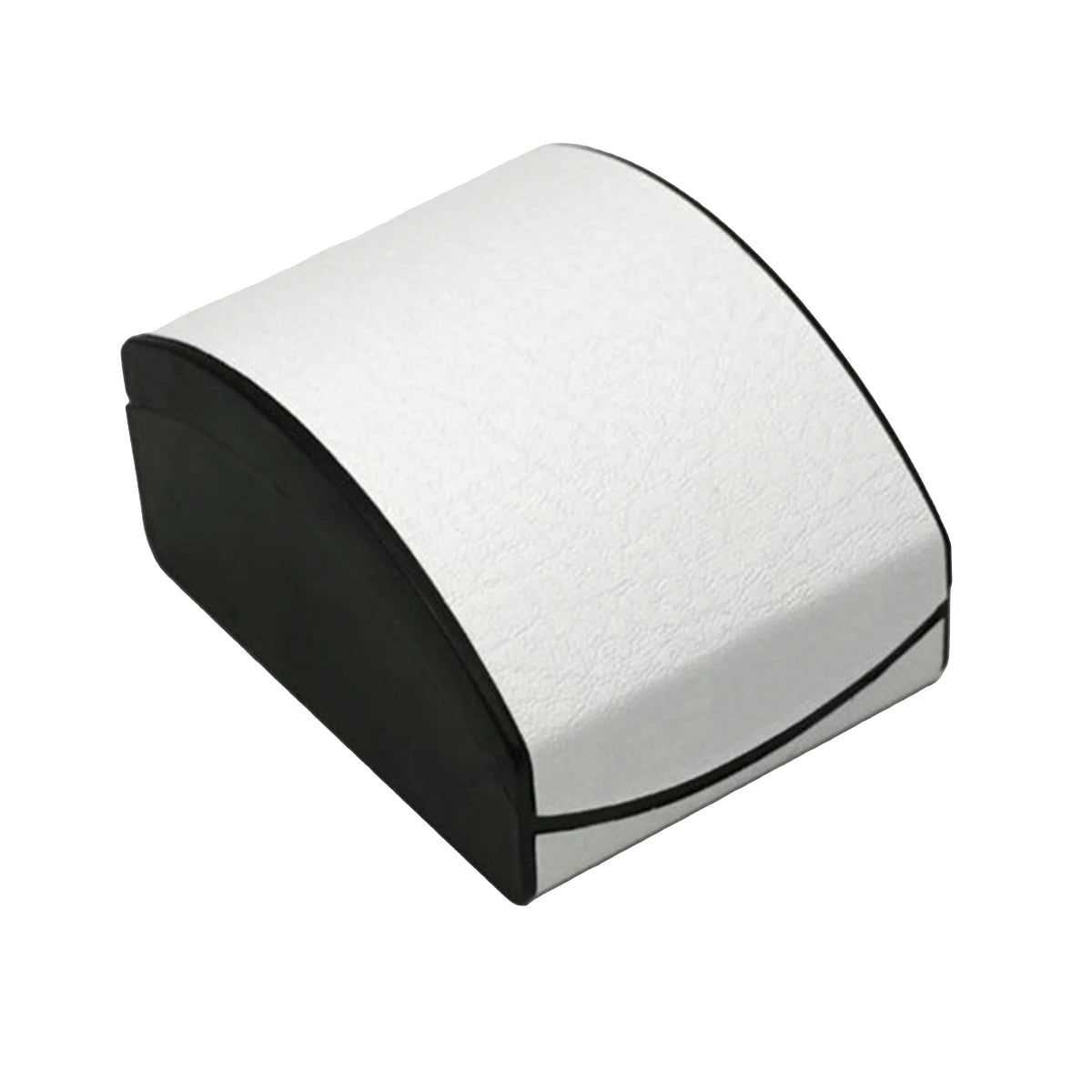 boîte montres simili cuir noir blanche rouge moderne coussin blanc organiser bijoux 10.5cm 8cm