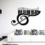sticker mural notes musicales texte médicament esprit noir moderne décoration chambre salon