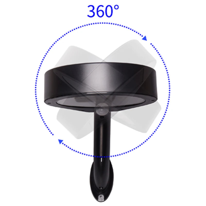 lampe solaire murale moderne noire ip65 800lm 61leds abs