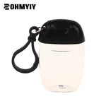 bouteilles rechargeables transparentes modernes couleurs variées anneau boucle pratique portables cosmétiques désinfectant main
