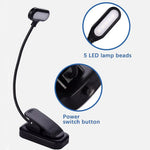 lampe lecture led rechargeable portable clipser flexible noir moderne chambreétudelectureportable