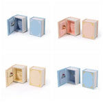 boîtes bijoux bleu clair rose pâle motifs floraux velours doux classique vintage rangement anneaux