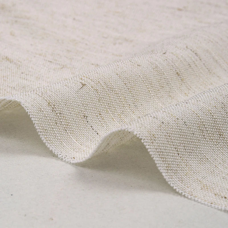 tissu coton lin beige texture naturelle rustique 150x50cm 150x100cm 150x200cmOpaque non visible