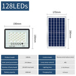 projecteur led solaire ip67 moderne 128leds 6000mah extérieur jardin blanc