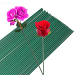tiges artificielles fleurs vertes roses décor maison anniversaire mariage fêtes intérieures 10pcs