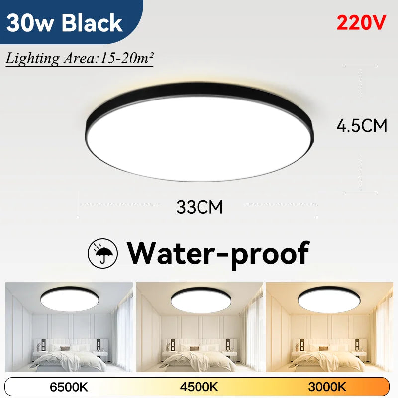lampe moderne blanc 18w 20w 30w 220v éclairage quotidien ultrafine led