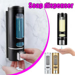 distributeur savon liquide noir or blanc moderne fixation murale bouton pression fenêtre niveau liquide