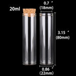 tubes essai verre bouchons liège 5ml 7ml 10ml 14ml 18ml 20ml 25ml 30ml