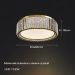 plafonnier moderne élégant or blanc strass brillant lumiere remote dimmable 4200K 3000K 6000K