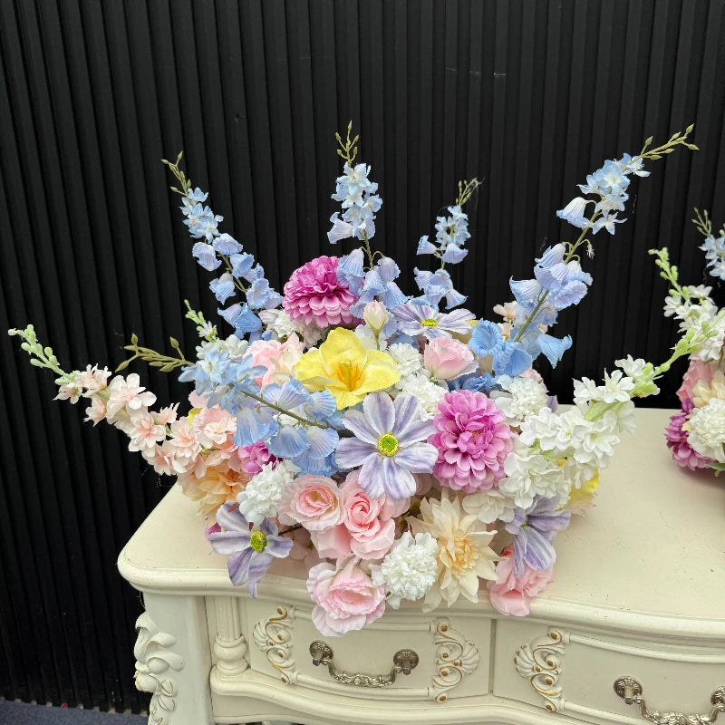 décoration intérieure fleurs artificielles soie rose décoration mariage anniversaire baby shower extérieur floral