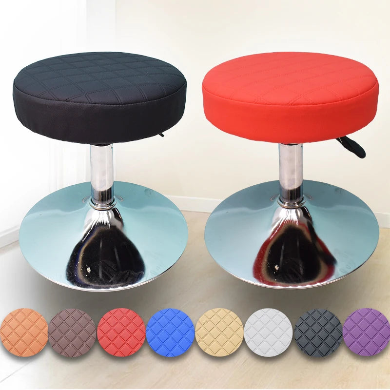 couvre siège ronde violet rouge noir moderne quilted imperméable siège tabouret bar polyester coton