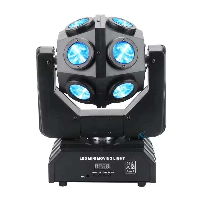 projecteur led rotatif noir moderne effet scène dmx auto son professionnel dj