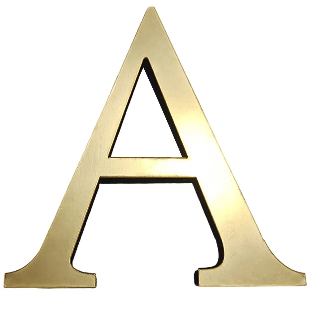 lettres murales or brillantes classiques adhésives alphabet anglais diy stickers decoration maison 10cm