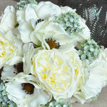 décoration intérieure bouquet fleurs artificielles mariage anniversaire romantique blanc rose violet vert bleu