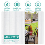 rideaux extérieurs tissu lin blanc semi transparent décontracté patio hospitalité