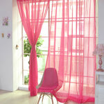 rideaux voilage couleurs variées franges verticales moderne tissu fluide translucent