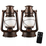 lanterne portable vintage bronze led effet flamme rechargeable télécommande bluetooth