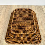 paniers rangement tressés rotin marron clair utilisation multiple réutilisable traditionnels opaques