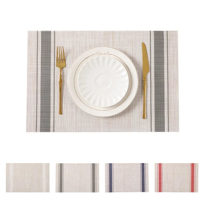 Set de table PVC double face vert dans un intérieur nordique