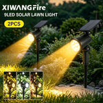 lampe solaire led jardin waterproof ip65 réglable moderne noire pelouseextérieur