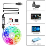 ruban led multicolore flexible moderne adhésif télécommande chargeur usb