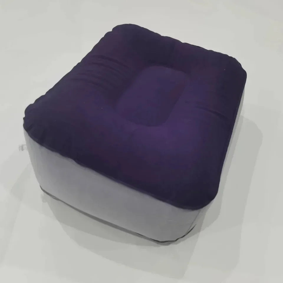 coussin d'appoint velours violet gris confortable moderne gonflable pvc