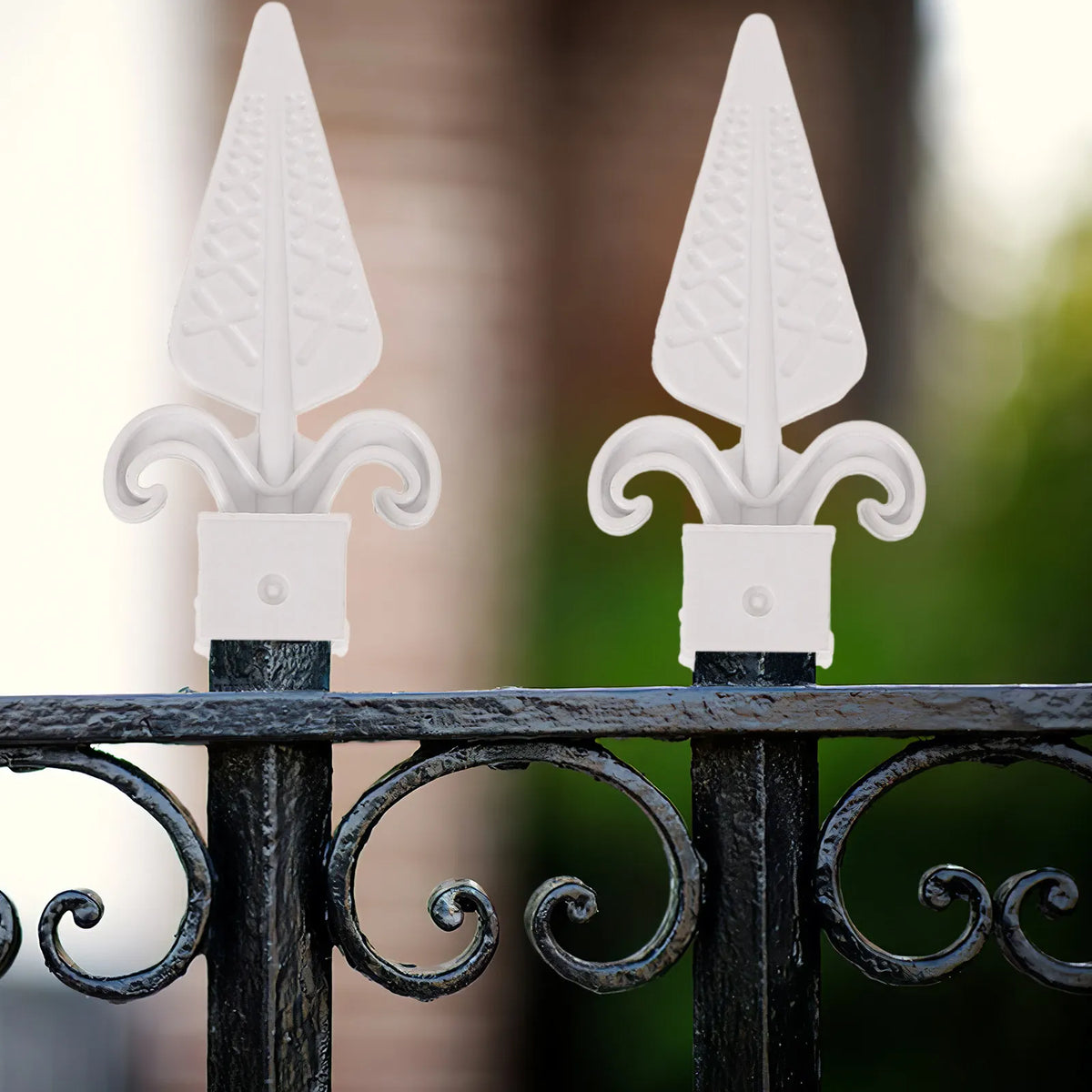 accessoires clôture blanc motif feuilles classique adhésif set deco jardin extérieur ornement fleuri