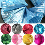 ruban plissé polyester opacité bleu clair rose vert noir texturé mariage décoration élastique