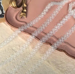 ruban dentelle brodée 10mètres blanc motifs floraux classique polyester soluble eau