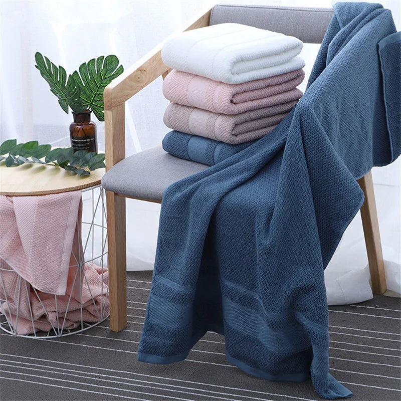 grande serviette bain coton épais absorbante séchage rapide texture tissée salle bain