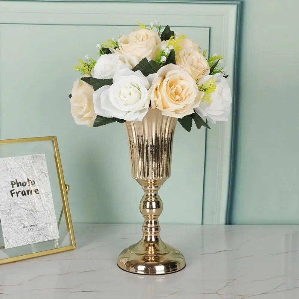 vases or rayures classiques fleurs artificielles différentes couleurs intérieur décoration vintage large petite medium
