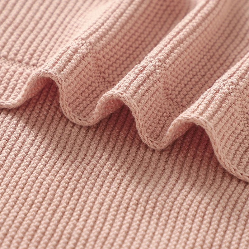 couverture bébé unisexe coton solide toute l'année rose fine opaque simple