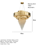lustre doré cristal transparent moderne élégant suspension cristal chambre salon
