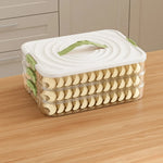 boîte rangement transparente réutilisable qualité alimentaire plastique moderne pratique poignées couvercle blanc beige