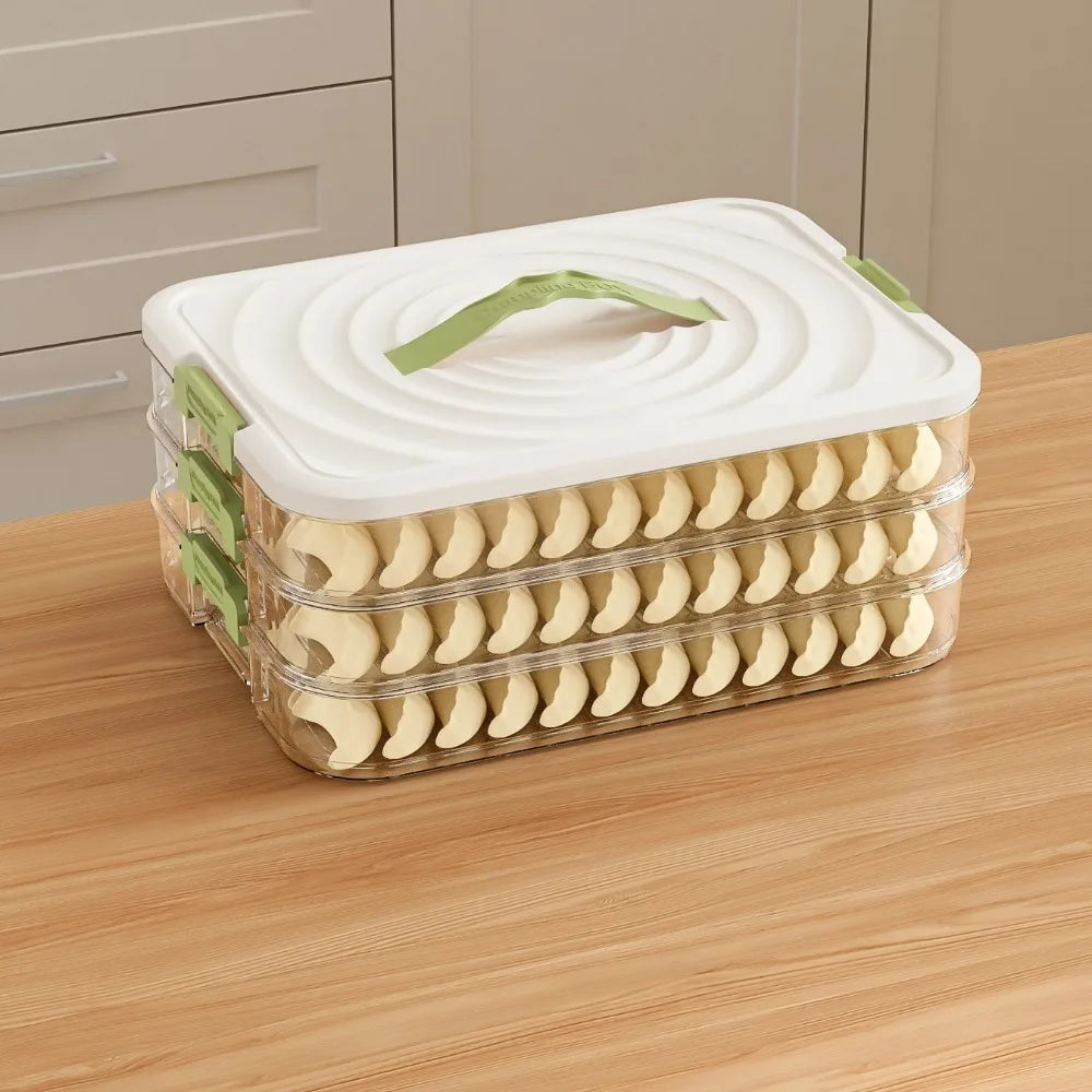 boîte rangement transparente réutilisable qualité alimentaire plastique moderne pratique poignées couvercle blanc beige