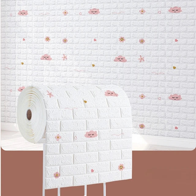 stickers muraux 3D brique animaux princesses châteaux cœur étoile moderne