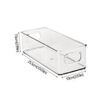 boîtes rangement transparentes plastique réutiliables poignées moderne minimaliste empilables garde manger réfrigérateur congélateur respectueux